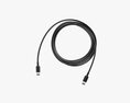 Lightning Cable Double Sided Black 3D модель
