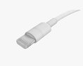 Lightning Cable Double Sided White 3Dモデル