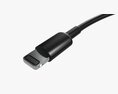Lightning To Usb C Cable Black 3D-Modell
