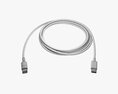Lightning To Usb C Cable Black 3D 모델 