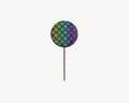 Round Lollipop On Stick 3Dモデル
