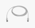 Lightning To Usb C Cable White 3d model