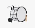 Marching Bass Drum With Carrier Modello 3D