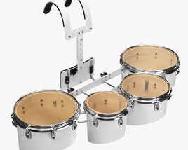 Marching Tom Set With Carrier Transparent Top Modelo 3D