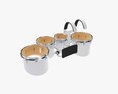 Marching Tom Set With Carrier Transparent Top 3d model