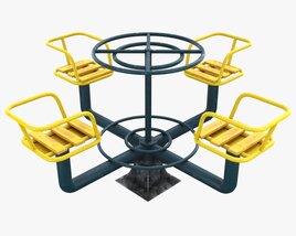 Merry-Go-Round 4-Seat 3D 모델 