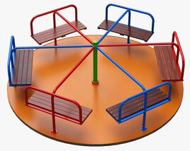 Merry-Go-Round Carousel 05 Modello 3D