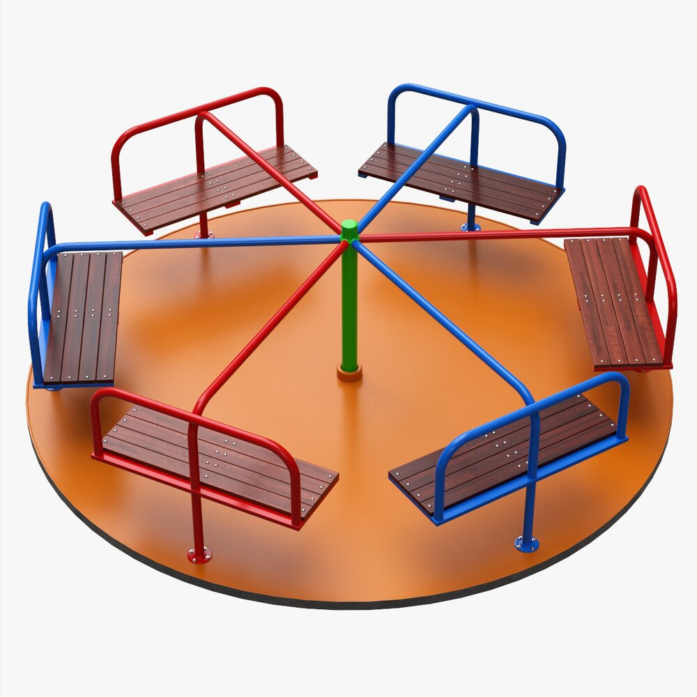 Merry-Go-Round Carousel 05 3D 모델 