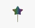 Yellow Red Stars Shaped Lollipop 3D-Modell