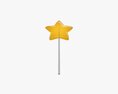 Yellow Red Stars Shaped Lollipop 3D模型