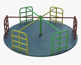 Merry-Go-Round Carousel 07 3D 모델 
