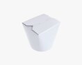 Microwavable Paper Take-Away Container Closed Modello 3D