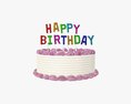 Birthday Cake With Candles 3d model