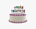 Birthday Cake With Candles Modelo 3d