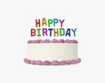 Birthday Cake With Candles 3D модель