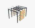 Outdoor Playground Mountain Stairs Set 3d model