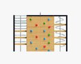 Outdoor Playground Mountain Stairs Set 3D-Modell