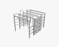 Outdoor Playground Mountain Stairs Set 3d model