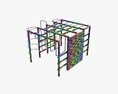 Outdoor Playground Mountain Stairs Set 3D модель