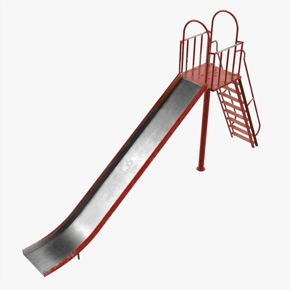 Outdoor Playground Slide 02 3D 모델 