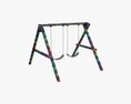 Outdoor Playground Swing Set 01 3D-Modell