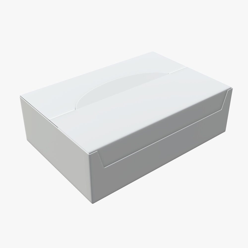 Package Blank White Closed Mock Up 3D model