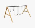 Outdoor Playground Swing Set 02 3D-Modell