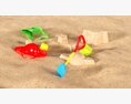 Outdoor Sandbox With Toys 3D модель