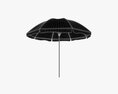 Beach Sun Lounger And Umbrella 3D-Modell
