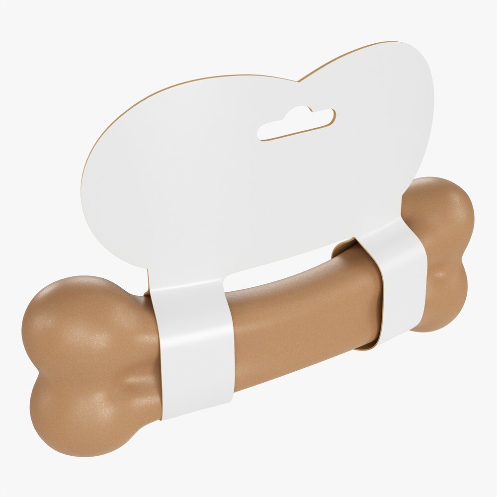 Pet Bark Bone Mockup 3D модель