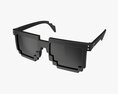 Pixel Style Glasses Black Modèle 3d