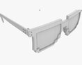 Pixel Style Glasses Black 3D-Modell