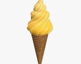 Ice Cream In Waffle Cone 02 3D модель