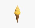 Ice Cream In Waffle Cone 02 3D-Modell