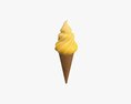 Ice Cream In Waffle Cone 02 3D-Modell