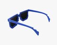 Pixel Style Glasses Blue 3D模型