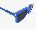 Pixel Style Glasses Blue Modèle 3d