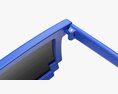 Pixel Style Glasses Blue Modelo 3D