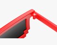 Pixel Style Glasses Red Modèle 3d