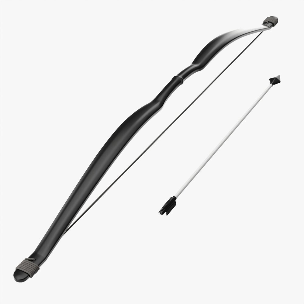 Plastic Bow With Arrow 3D-Modell