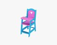 Play Dolls High Chair V2 3d model