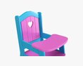 Play Dolls High Chair V2 3D 모델 
