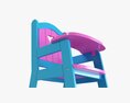 Play Dolls High Chair V2 3D模型