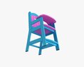 Play Dolls High Chair V2 Modelo 3d