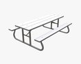 Portable Outdoor Picnic Table 3D-Modell