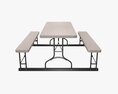 Rectangular Folding Picnic Table 3D-Modell