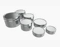 Round Decorative Gift Empty Can Jars Metal 01 Iron Modèle 3d