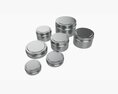 Round Decorative Gift Empty Can Jars Metal 02 Iron 3Dモデル