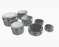 Round Decorative Gift Empty Can Jars Metal 02 Iron 3D模型