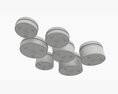 Round Decorative Gift Empty Can Jars Metal 02 Iron 3D模型